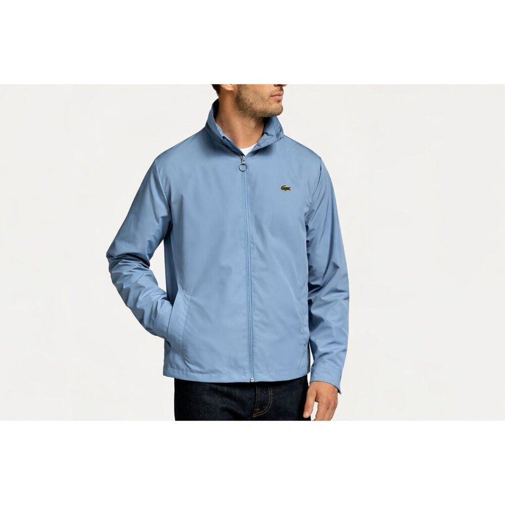 Lacoste Lightweight Windbreaker Jacket Mens Small Mesh Lined Packaway Hood Golf